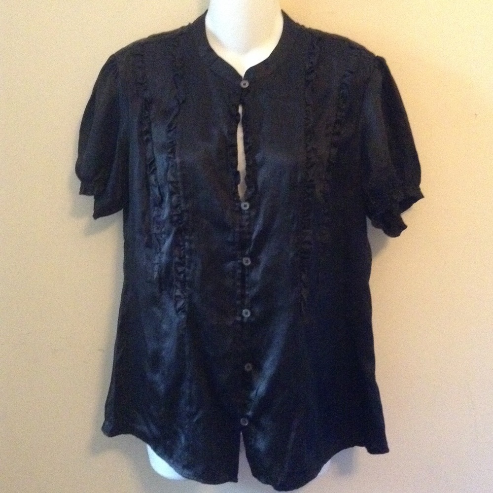 Michael Kors black silk blouse size 12